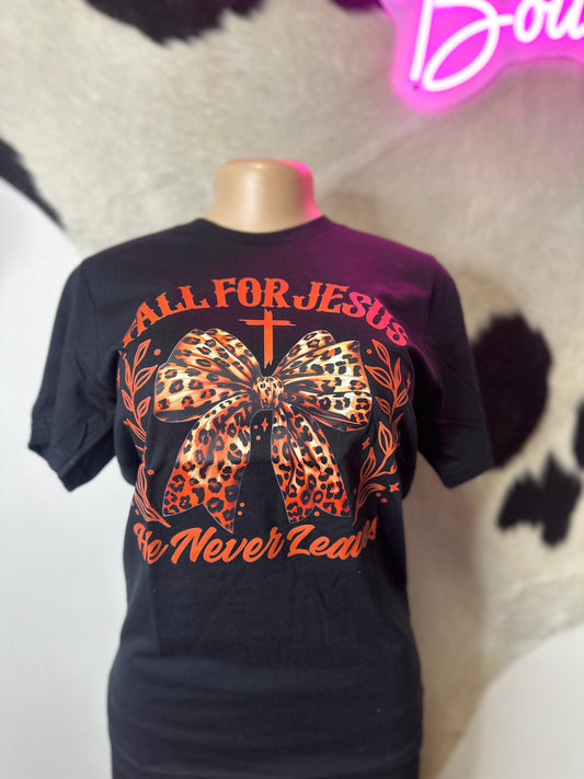 Fall for Jesus graphic t-shirt