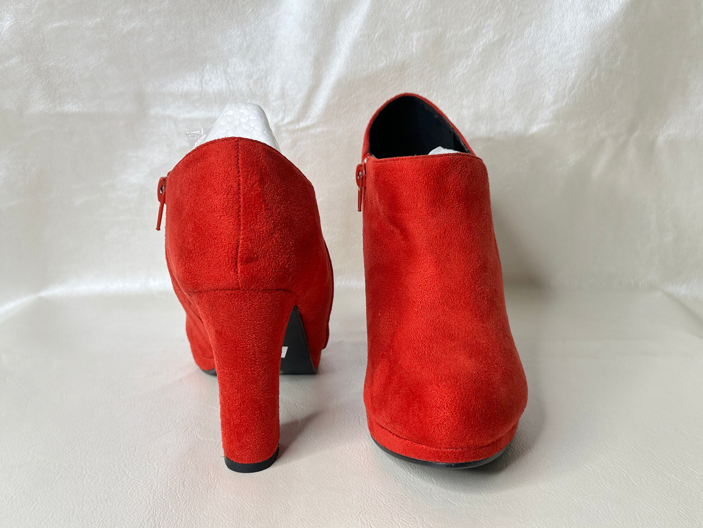 Allegra K Red Heel Boots